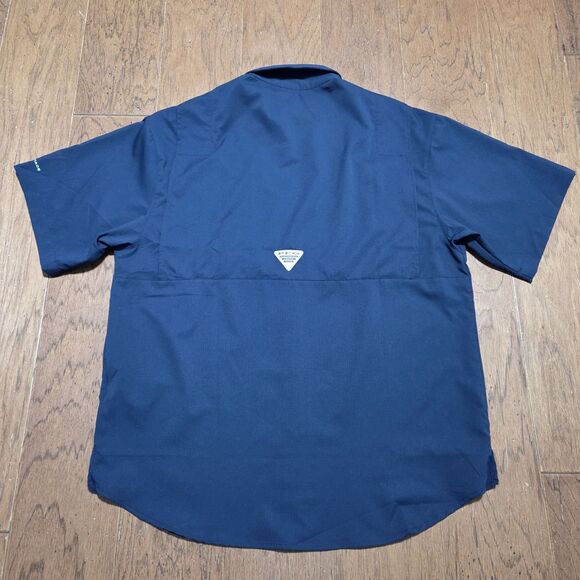 Ole Miss Tamiami Shirt Medium Columbia PFG Short Sleeve Button Men’s - Picture 5 of 9